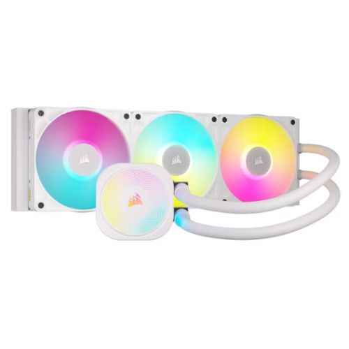 Corsair iCUE LINK TITAN 360 RX RGB Liquid CPU Cooler, RX120 RGB Magnetic Dome Fans, 20 LED Pump Head, iCUE LINK Hub Included, White Corsair iCUE LINK TITAN 360 RX RGB Liquid CPU Cooler, RX120 RGB Magnetic Dome Fans, 20 LED Pump Head, iCUE LINK Hub Included, White